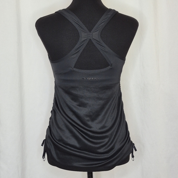 New Balance Women's Ruched Sides Keyhole Back Shelf Bra Athletic Tank Top - Sz M - Picture 4 of 10